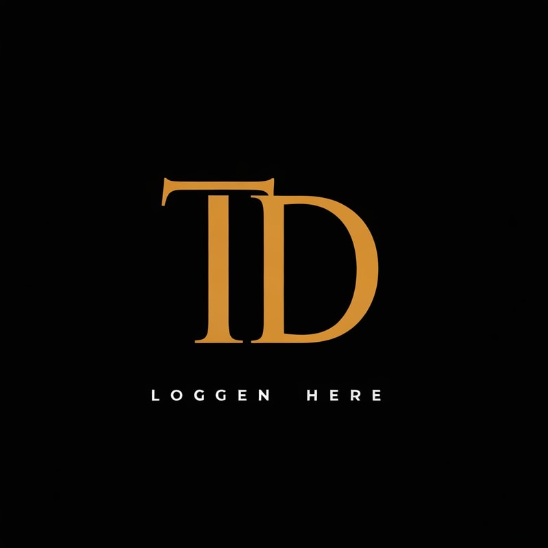 Create a logo with letters T D with nice stylish font and typography