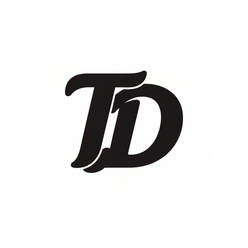 Create a logo with letters T D with nice and curvy bold stylish font and typography