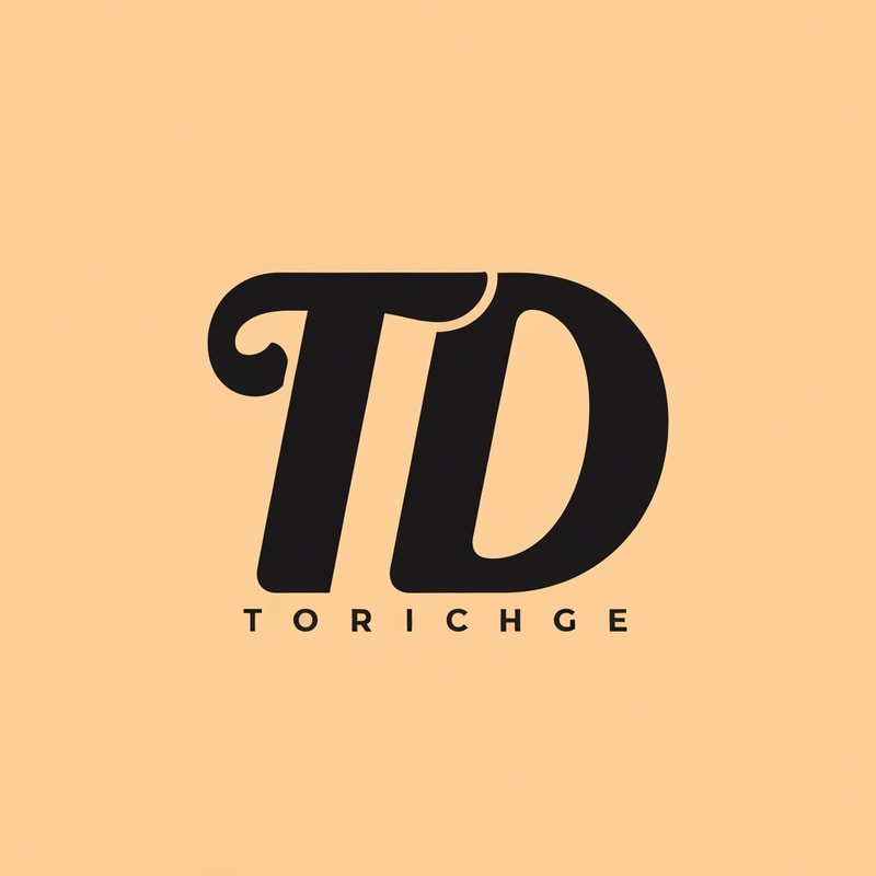 Create a logo with letters T D with nice and curvy bold stylish font and typography