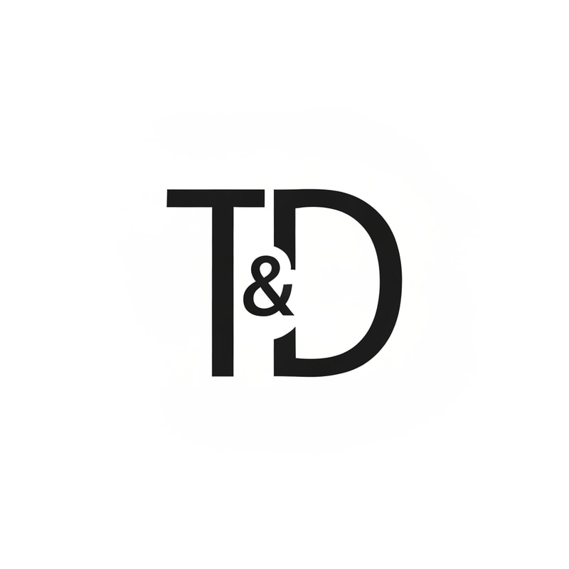 Create a logo with letters T and D with nice typography