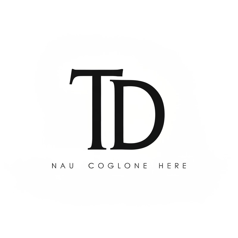 Create a logo with letters T D with nice stylish font and typography