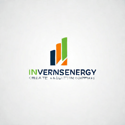 Professional logo design. Create a logo for InversEnergy, an energy auditing company that uses building data to calculate energy savings. Minimal, simple design. <lora:sdxlbase20:1>