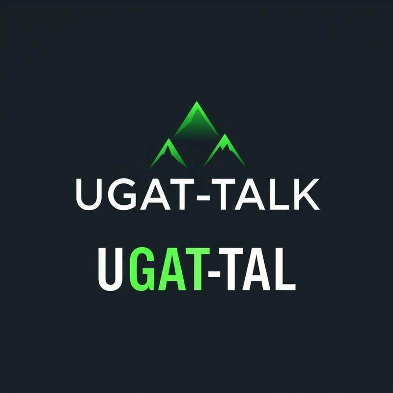 create a logo for UGAT-TALK. Include this picture together with the text "UGAT-TALK". give me 1 color green and 1 color white