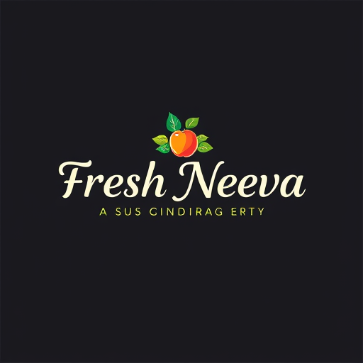 Professional logo design. Design a logo for the name “Fresh Neeva” which export fruits it should be elegant and meaningful typography