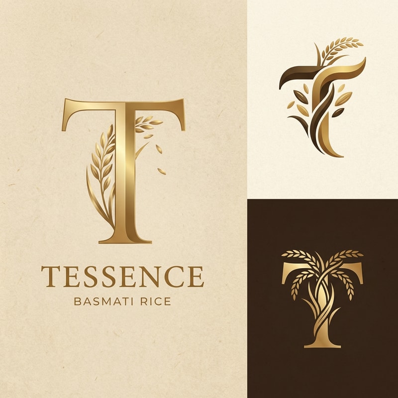 some more elegant t logos please which will look good on rice package design and also meaningful.