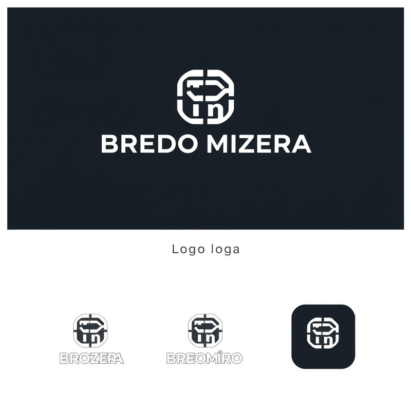 Professional logo design. modern minimal monochramatic logo for BREDO MIZERA