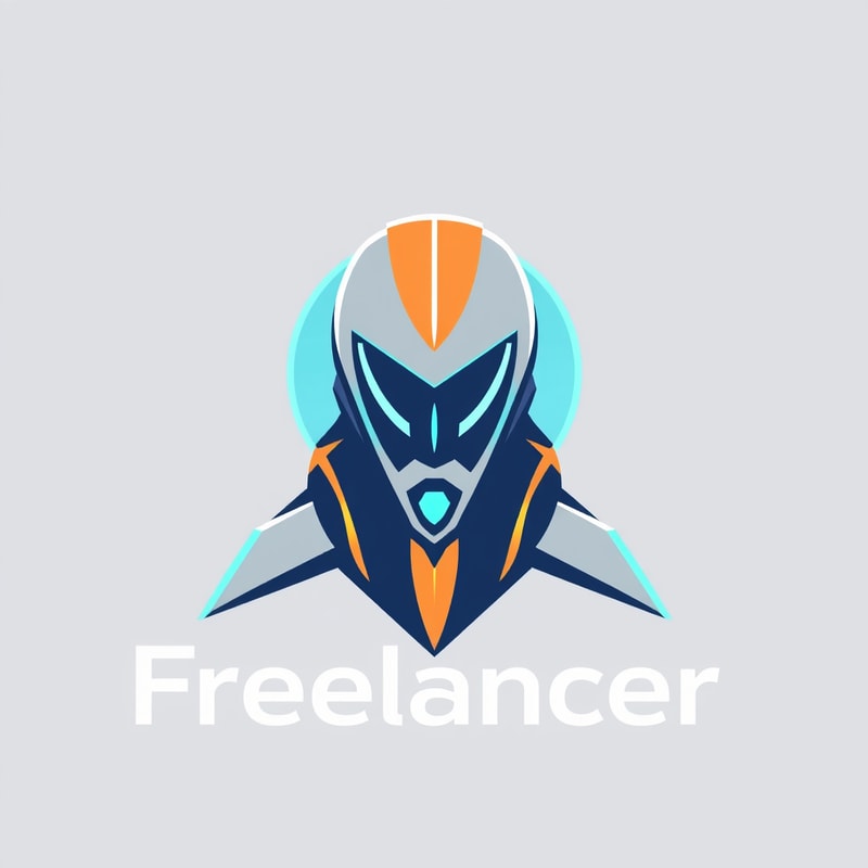 Professional logo design. futuristic freelancer logo