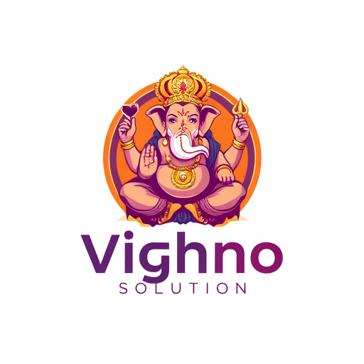 Professional logo design. i want to create the logo for my website and domain name is vighno solution - this website is for digital marketing growth  and give color of royal and looking at logo it fills trust worthy. I choose vighno because i  believe in lord ganesh