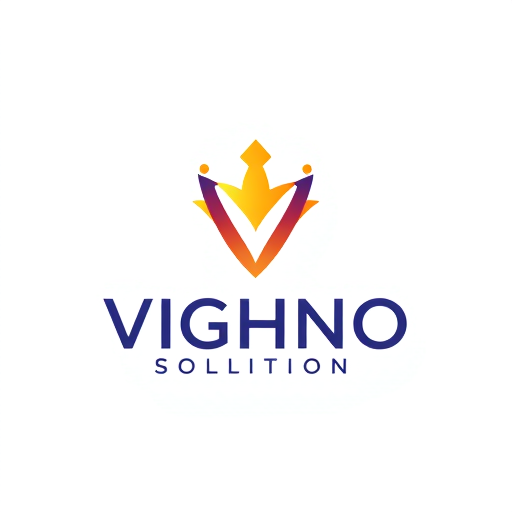 Professional logo design. i want to create the logo for my website and domain name is vighno solution - this website is for digital marketing growth  and give color of royal and looking at logo it fills trust wrothy