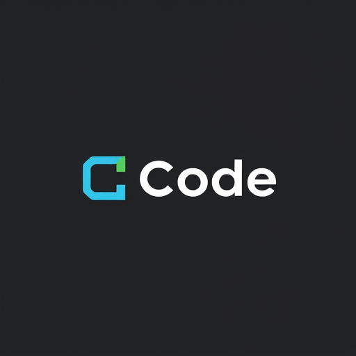Professional logo design. Minimalist logo design for a modern software company named “Code”. The style should be clean, sleek, and futuristic with simple geometric shapes. Use a monochrome or two-tone palette (black, white, and a subtle accent like blue or green). The word “Code” should be the focal point, possibly stylized with brackets { }, angle brackets < />, or binary-inspired elements. The design should feel professional, scalable, and timeless — suitable for both digital and print use. No clutter, just bold simplicity