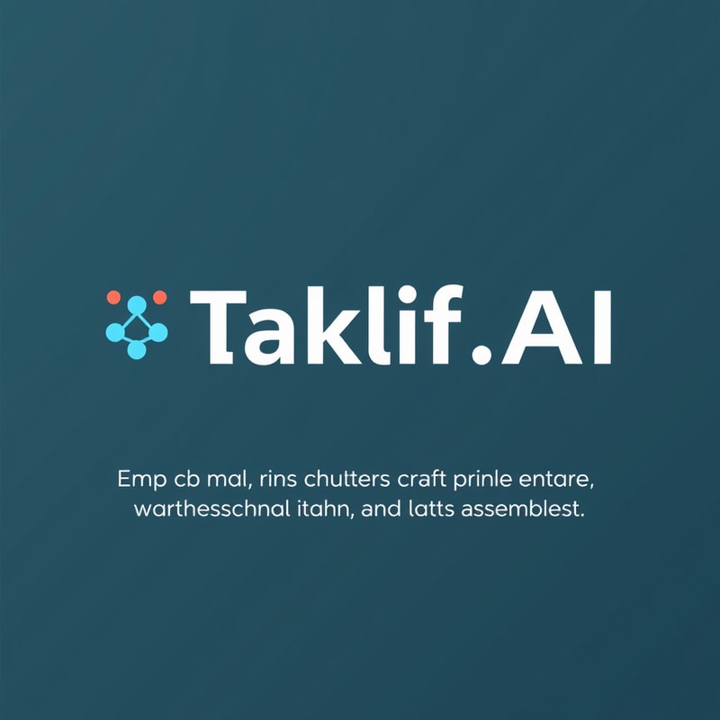 Professional logo design. Design a modern, tech-inspired logo for a startup called 'Taklif.AI.' The word 'Taklif' is Arabic for 'assignment.' our slogan is Empowering Instructors to Craft Unique and Original Programming, Data Science, and Math Assignments with LLMs 