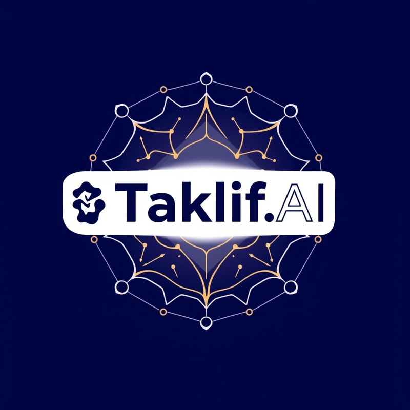 Professional logo design. Design a modern, tech-inspired logo for a startup called 'Taklif.AI.' The word 'Taklif' is Arabic for 'assignment.' our slogan is Empowering Instructors to Craft Unique and Original Programming, Data Science, and Math Assignments with LLMs 