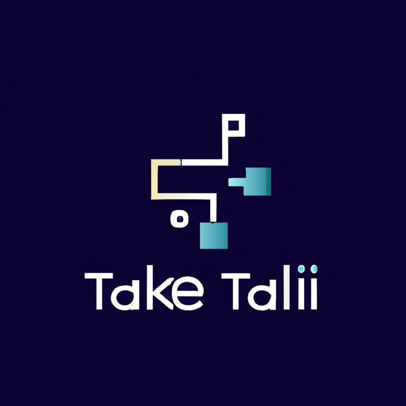 Professional logo design. Design a modern, tech-inspired logo for a startup called 'Taklif.AI.' The word 'Taklif' is Arabic for 'assignment.' Use clean lines, minimalist shapes, and a professional color scheme that reflects innovation, education, and technology.