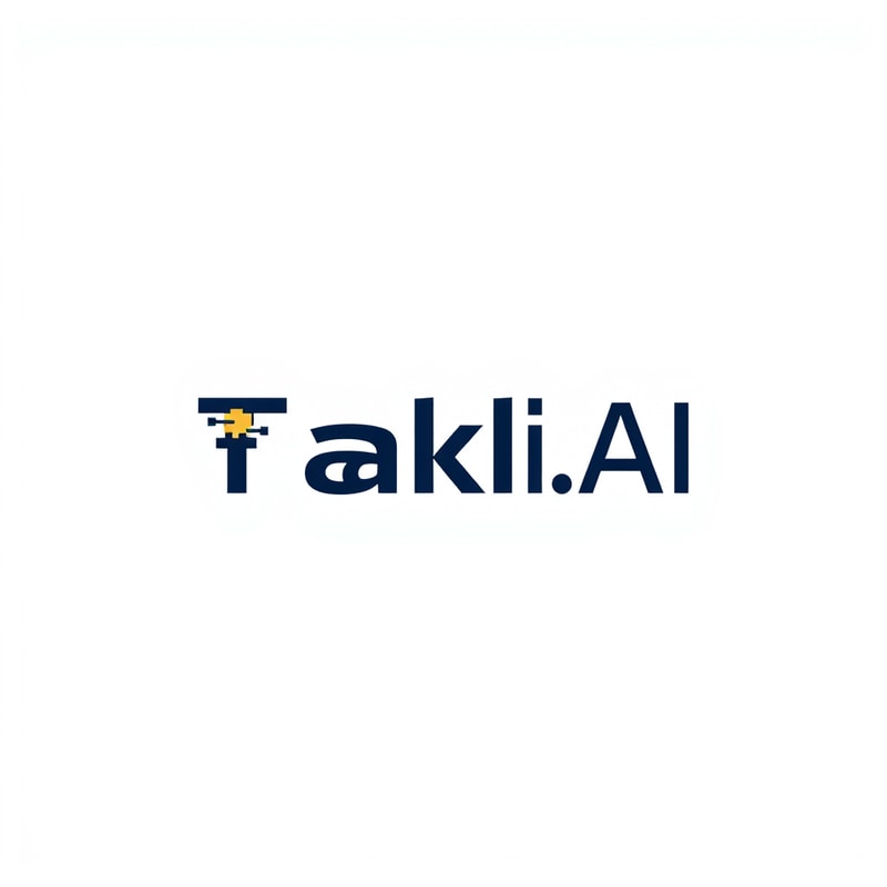 Professional logo design. Design a modern, tech-inspired logo for a startup called 'Taklif.AI.' The word 'Taklif' is Arabic for 'assignment.' Use clean lines, minimalist shapes, and a professional color scheme that reflects innovation, education, and technology.