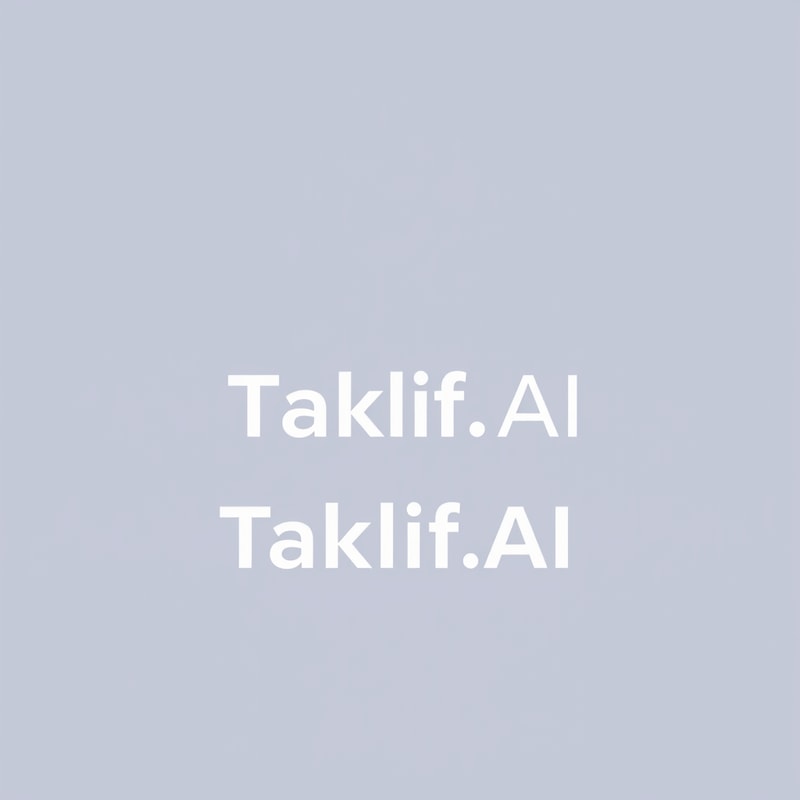 Professional logo design. Design a modern, tech-inspired logo for a startup called 'Taklif.AI.' The word 'Taklif' is Arabic for 'assignment.' Use clean lines, minimalist shapes, and a professional color scheme that reflects innovation, education, and technology.