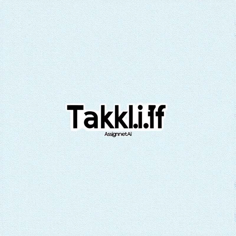 Professional logo design. Design a modern, tech-inspired logo for a startup called 'Taklif.AI.' The word 'Taklif' is Arabic for 'assignment.' our slogan is Empowering Instructors to Craft Unique and Original Programming, Data Science, and Math Assignments with LLMs 
