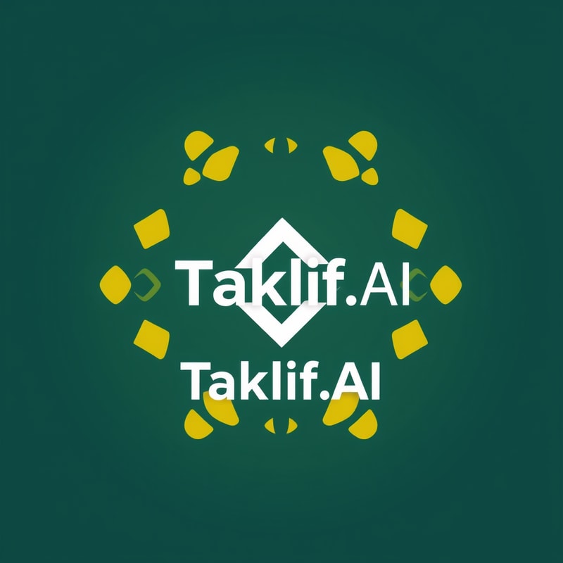 Professional logo design. I want to generate logo for my startup called Taklif.AI, taklif is an arabic word means assignment