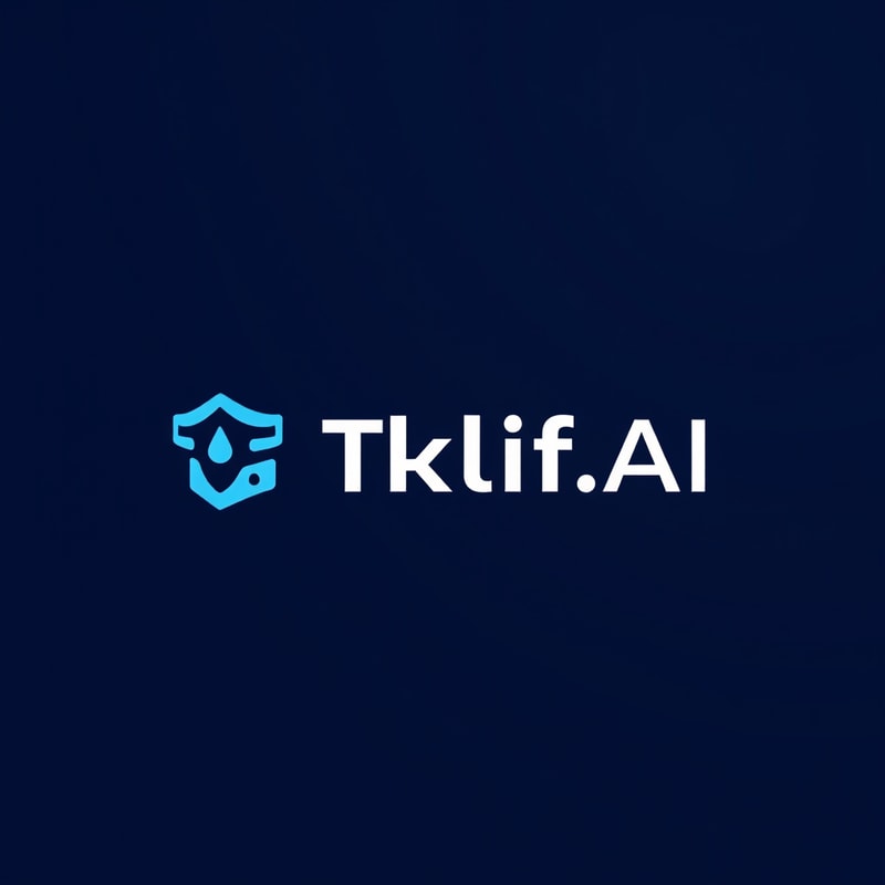 Professional logo design. Design a modern, tech-inspired logo for a startup called 'Taklif.AI.' The word 'Taklif' is Arabic for 'assignment.' try to make negative space with the name