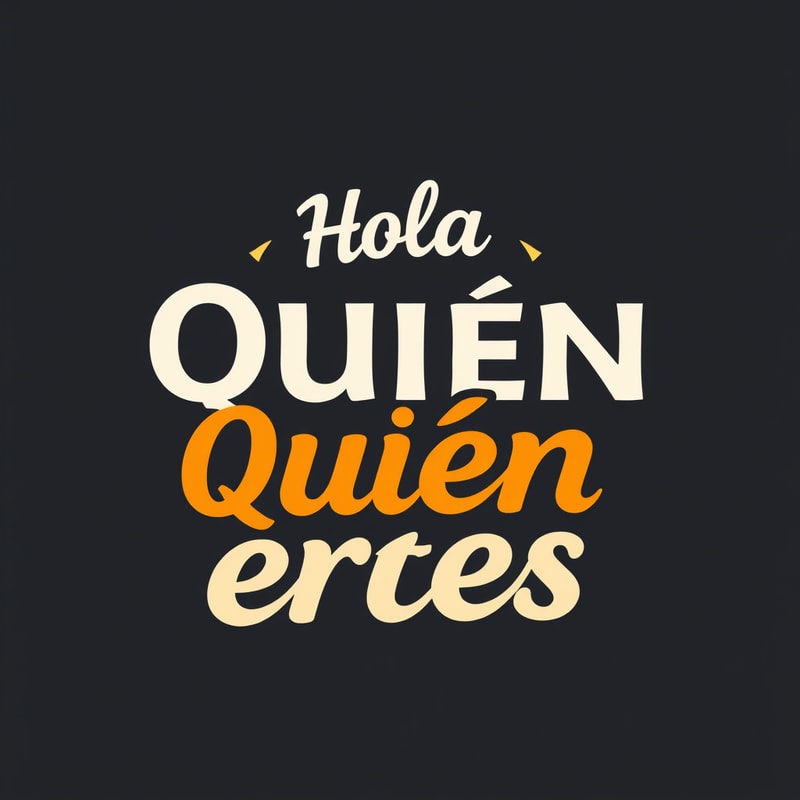 Professional logo design. Hola Quién eres
