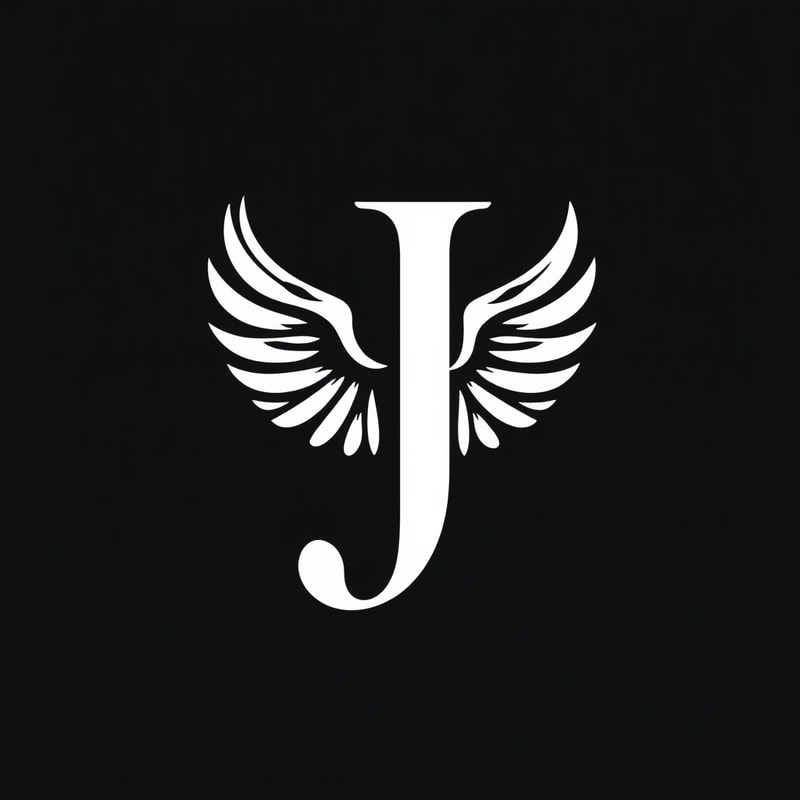 Professional logo design. "J" letter with the shape of an owl's wing