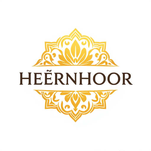 Professional logo design. HEÉRnHOOR Graan & Golden Color Combination