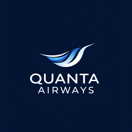 Professional logo design. QUANTA AIRWAYS