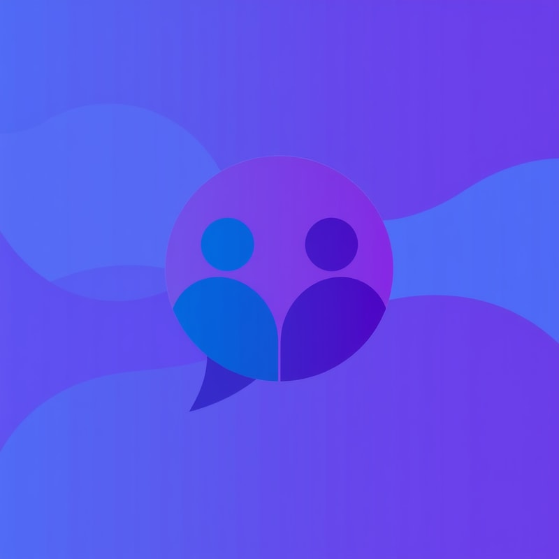 Professional logo design. A logo for a company that wants to create an online space for open free and authentic discussions about sexuality from a Christian perspective. Base the logo around a speech bubble. and use blues and deep purples in the colors.