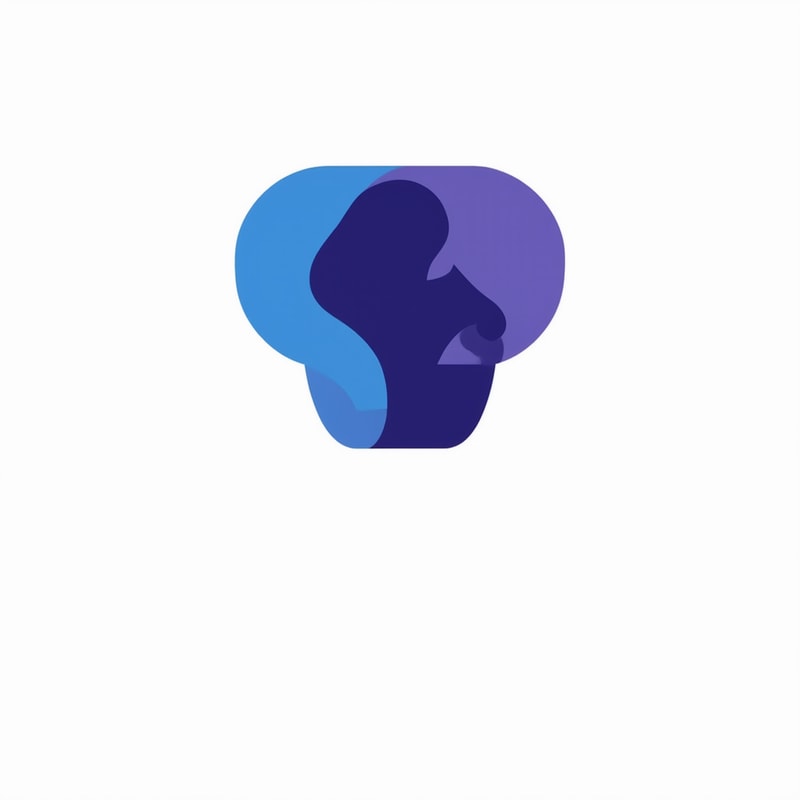 A logo for a company that wants to create an online space for open free and authentic discussions about sexuality from a Christian perspective. Base the logo around a speech bubble. and use blues and deep purples in the colors.
