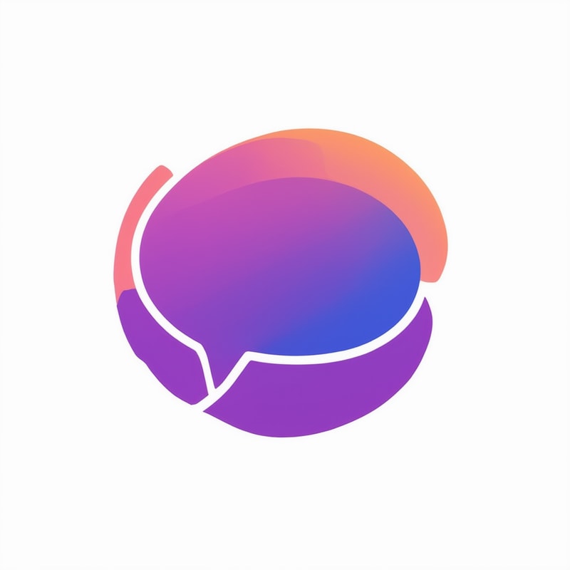 A logo for a company that wants to create an online space for open free and authentic discussions about sexuality from a Christian perspective. The target audience is 13-25 year olds Base the logo around a speech bubble. and use blues and deep purples in the colors. 