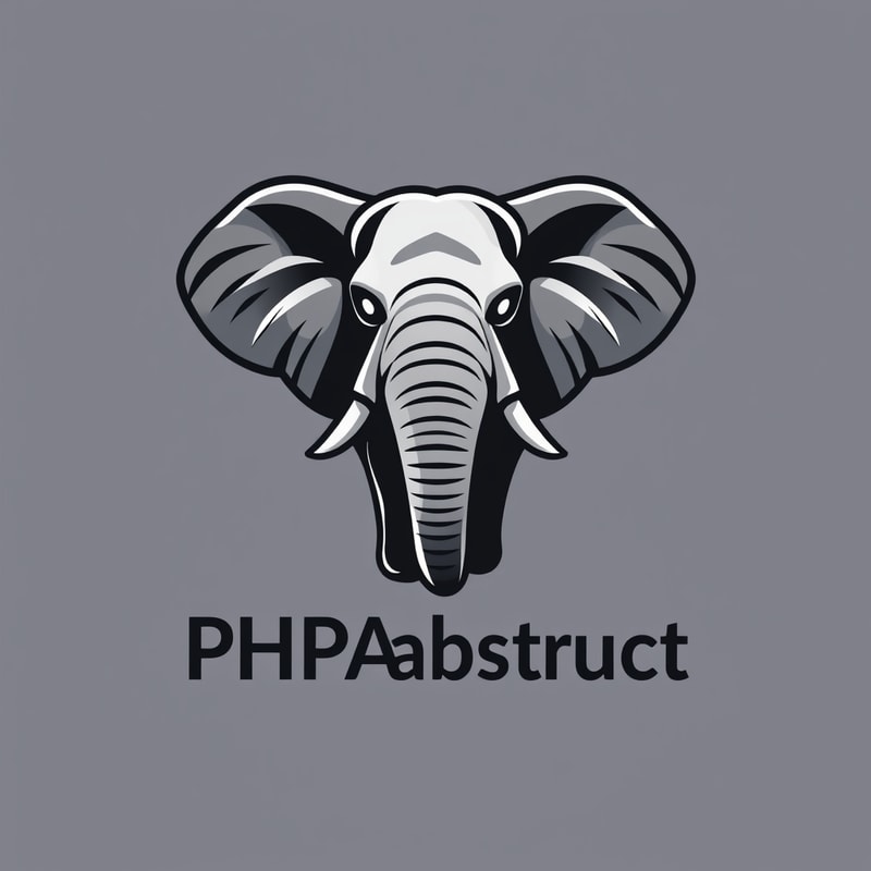 Professional logo design. A want a funny and modern Logo with a Modern elephant and write below "PHPAbstract"
