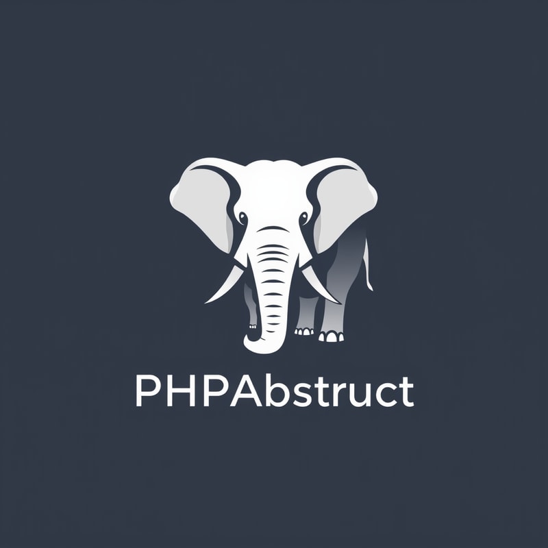 Professional logo design. A want a funny and modern Logo with a Modern elephant and write below "PHPAbstract"