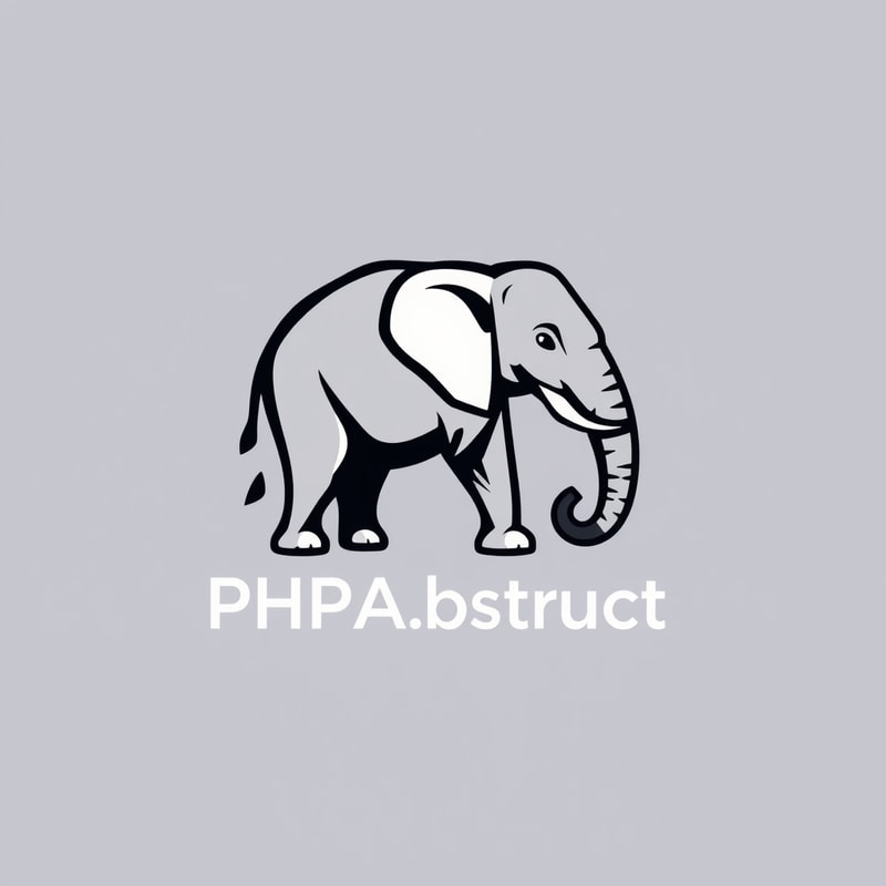 Professional logo design. A want a funny and modern Logo with a Modern elephant and write below "PHPAbstract"