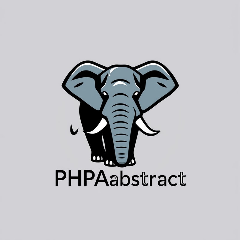 Professional logo design. A want a funny and modern Logo with a Modern elephant and write below "PHPAbstract"