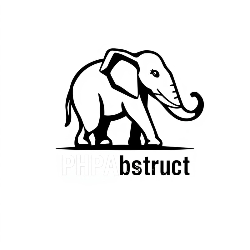 Professional logo design. A want a funny and modern Logo with a Modern elephant and write below "PHPAbstract"