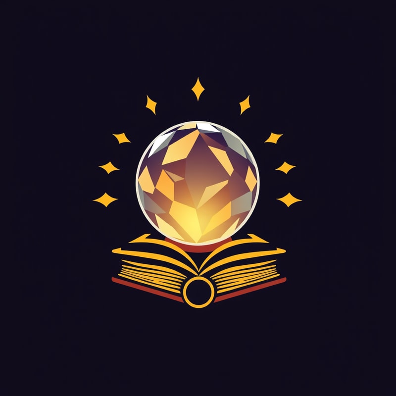Professional logo design. Create a logo that contains crystal ball and book