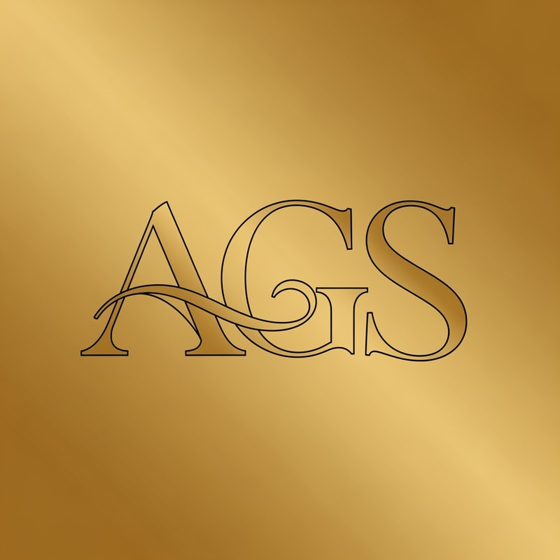 create a logo in AGS text font for jewelry shop that fonts looks like stylish & elegant and the output in vector format . Make a natural connection in AGS only the output in vector format only