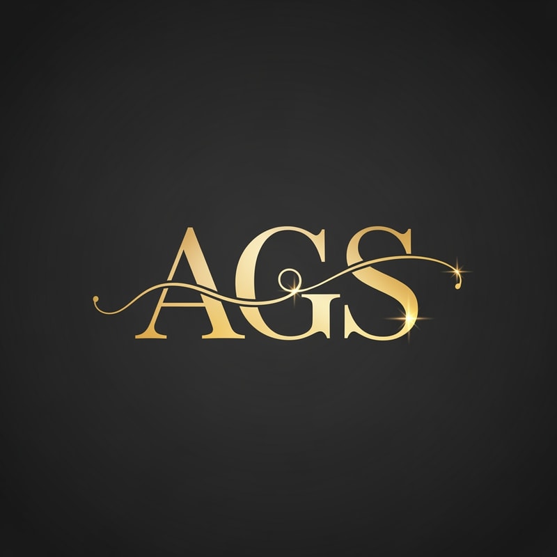 create a logo in AGS text font for jewelry shop that fonts looks like stylish & elegant and the output in vector format . Make a natural connection in AGS only the output in vector format only