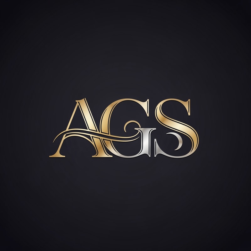 create a logo in AGS text font for jewelry shop that fonts looks like stylish & elegant and the output in vector format