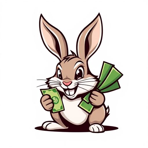 Professional logo design. BAD RABBIT WITH MONEY