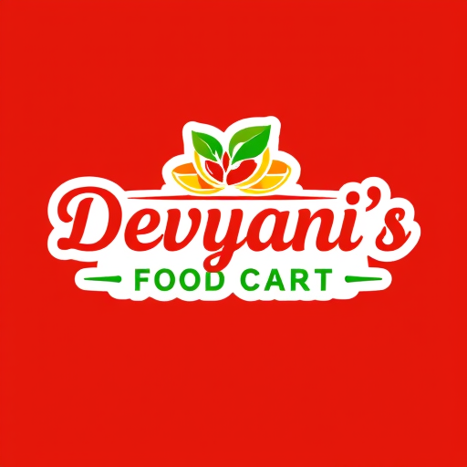 Professional logo design. design a logo for a food cart called "Devyani's Food Cart". use red, royal blue, royal green or black and white color for it. the menu will consist of variety of indian and western food make it creative