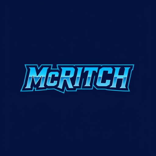 Professional logo design. McRITCH is the logo and old school font colour is blue
