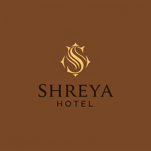 Professional logo design. create a logo for me with name of "Shreya Hotel" with "s" symbol highlighted with design