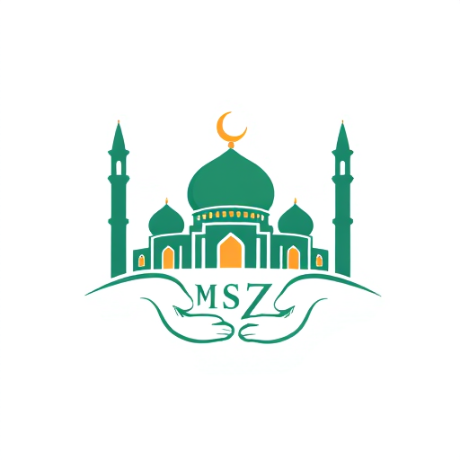 Professional logo design. Masjid with helping hands