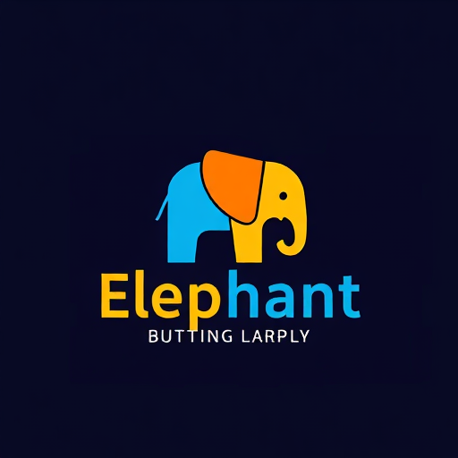 Professional logo design. colorful logo for hiding elephant. lettermark