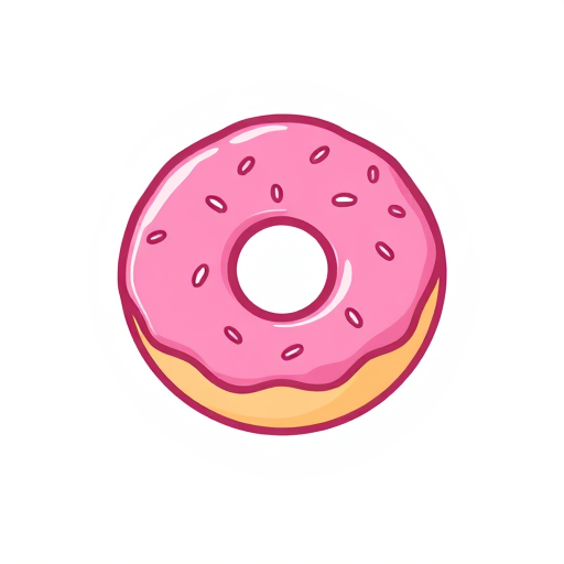 Professional logo design. donut pink