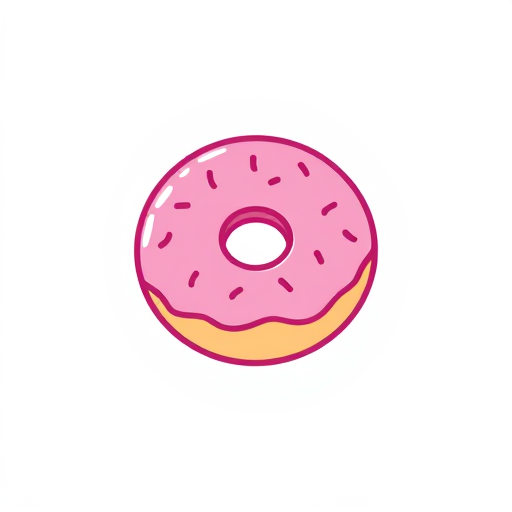 Professional logo design. donut pink