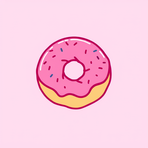 Professional logo design. donut pink