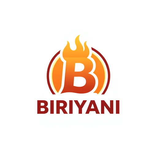 Professional logo design. B for BIRIYANI 
