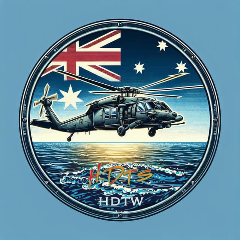 Include the text 'HDTS' prominently in the bottom portion of the circle, integrated with the waves