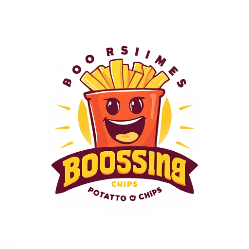 Professional logo design. Bossing potato chips Snack Like a Boss with Bossing Potato Chips!